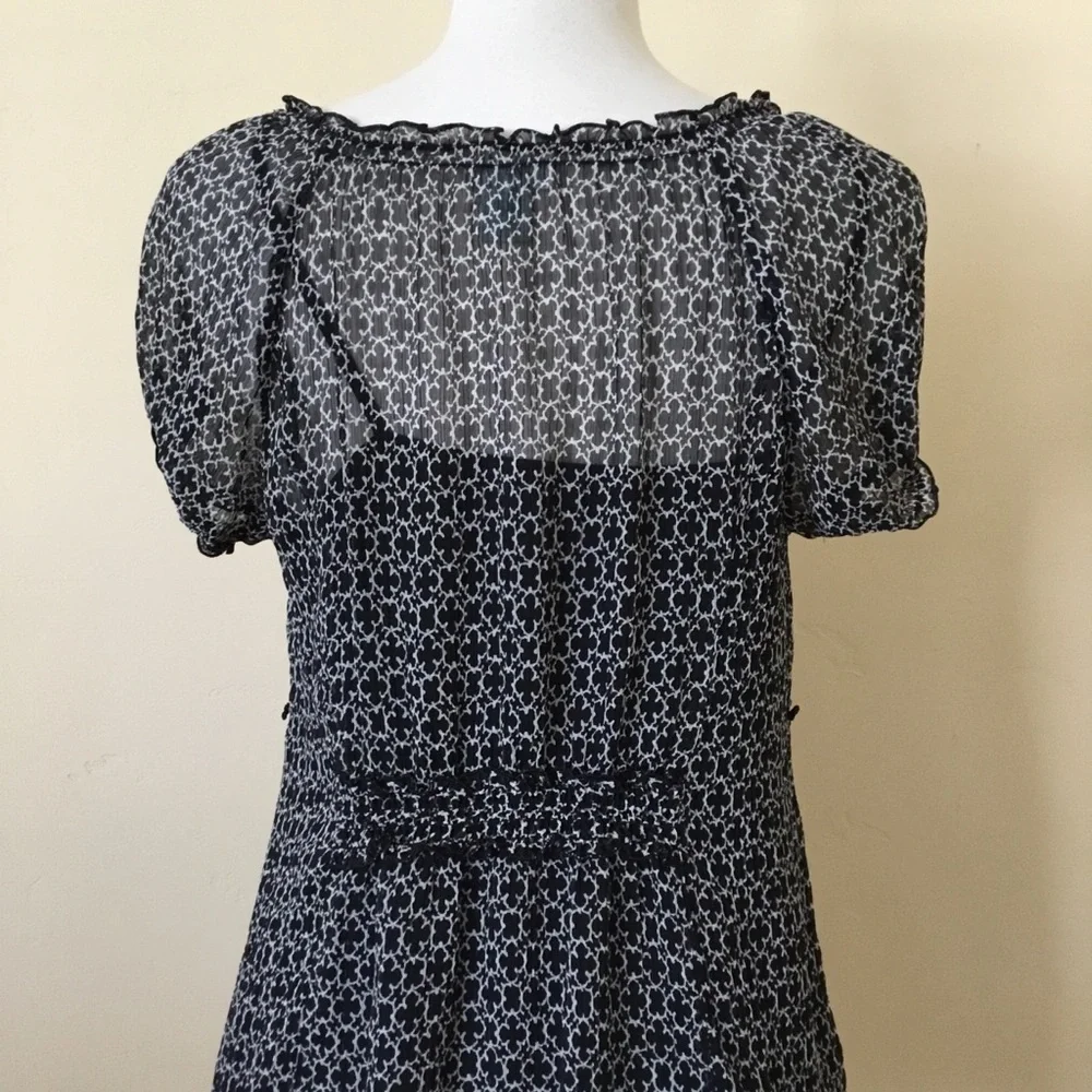 Motherhood Top Blouse Sheer Black & White Size XL - Picture 5 of 7